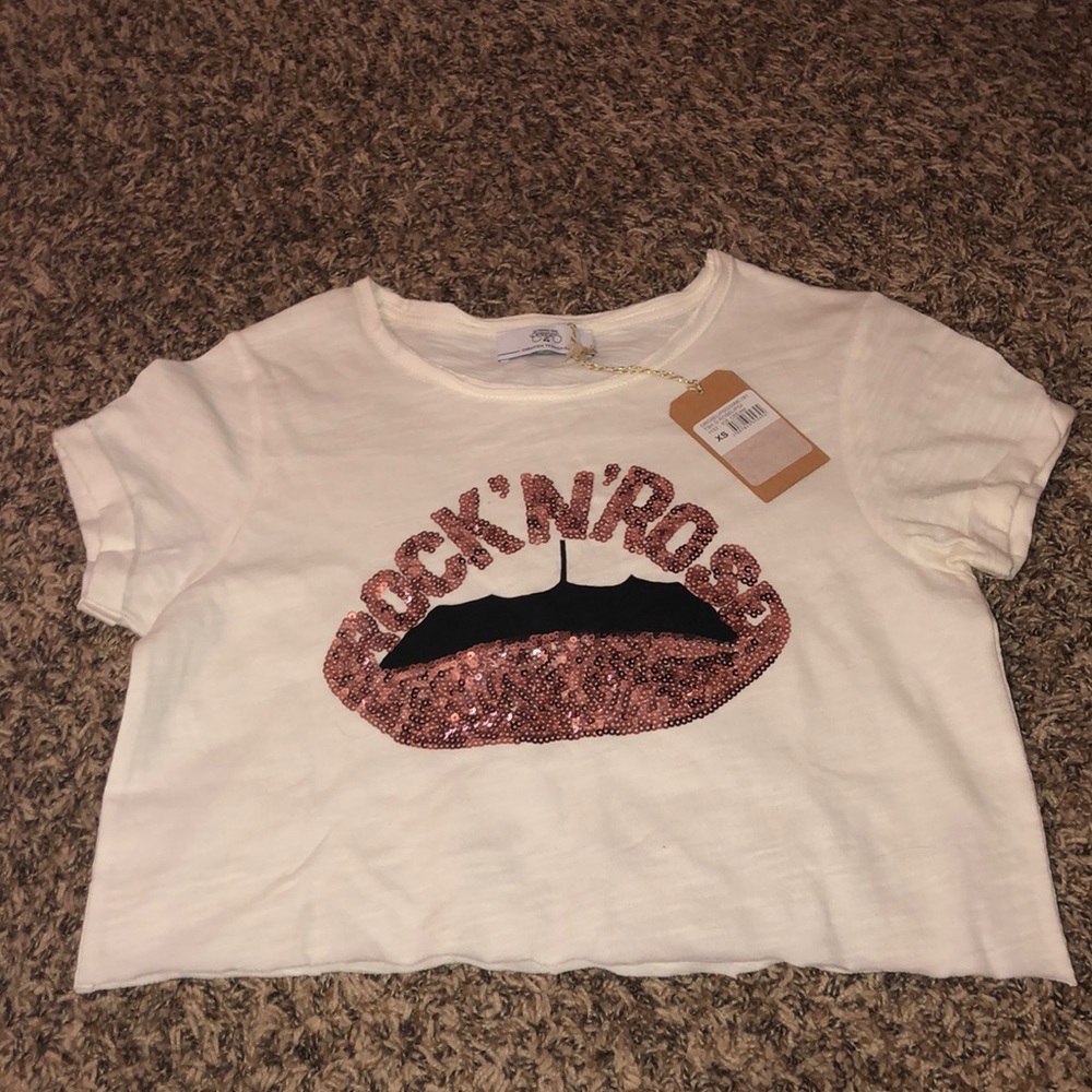 Rock N Rose Crop Top Tee